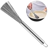 Cepillo de alambre de acero inoxidable, limpiador de estufas y ollas de acero inoxidable con agujero para colgar, elimina la grasa y la suciedad difíciles