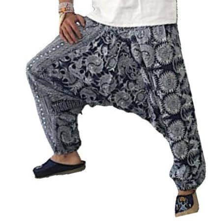 Pantalon harem turque pour homme avec imprimé ethnique chic PAMAN10