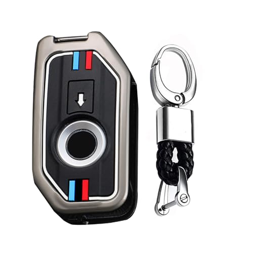 TECART Zinc Alloy Key Fob Case Cover Fit For BMW F850 GS R1200 GS LC R1250GS ADV R1200GS LC Key Accessories Protector Black