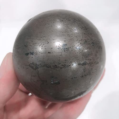 IDUTQUMW Natural Crystal Quartz Pyrite Ball Ball Suitable for Home (Size : 65-70mm)