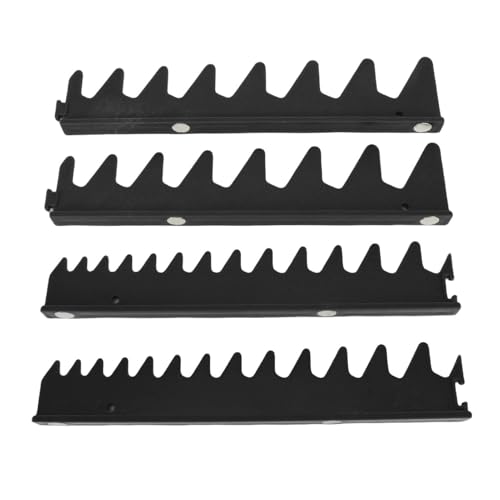 Pssopp 20 Strumenti Set di Binari per Chiavi, Supporto per Chiave Magnetica in Plastica Facile da Organizzare per la Conservazione del Cassetto degli Attrezzi (BLACK)
