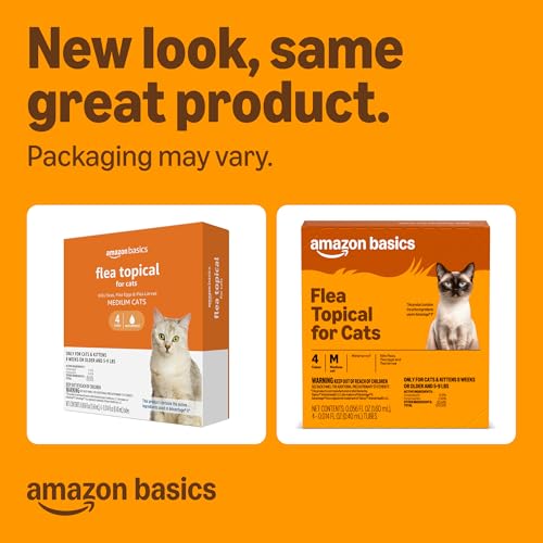 Amazon Basics Topical Flea Treatment for Medium Cats (5-9 Pounds), 4 Count, Packaging May Vary - Image 3