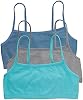 Pack de 3 bralettes de algodón para mujer, sujetadores deportivos sin aros, lisos o surtidos 2