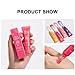 Lip Glowy Balm,4 Pack Fruit Glowy Lip Balm,Vitamin E Lip Glowy Balm Set Reduce Lip Lines, Enhance Lip Color,Moisturizing & Plump Quickly Replenishing Moisture and Relieving Dry Lips