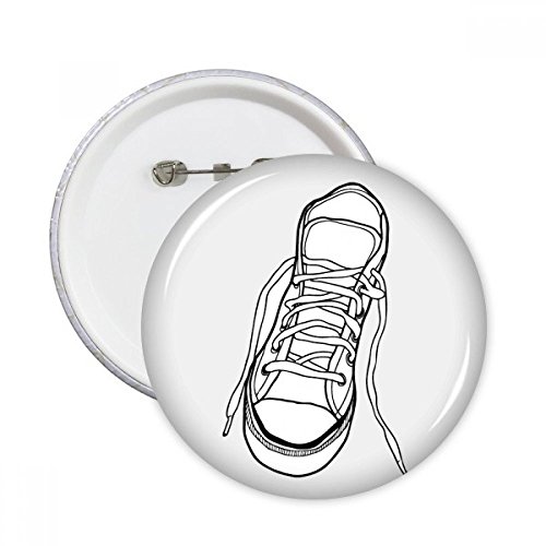 Badge bouton rond en toile peinte blanche DIYthinker lot de 5 broches multicolores M pour vêtements
