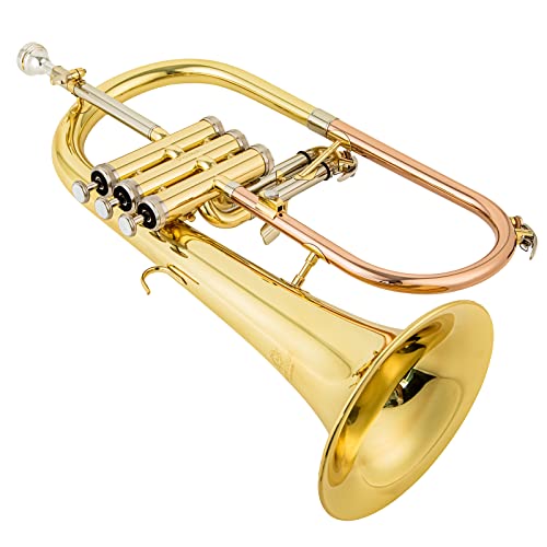 Aurosus Sfh-8336 Trigger Flugelhorn With 3Rd Valve Trigger Rose Brass Leadpipe Nickel Silver Outer Slides Yellow Brass Bell Lacquer Finish #TOP4
