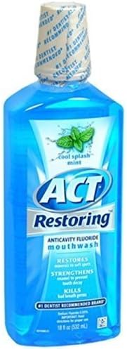 Act Restoring Anticavity Fluoride Mouthwash Cool Mint 18 Oz (Pack Of 5)
