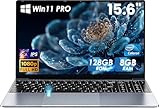 Ordenador Portátil, 2026 Win11 Portátil de 15.6 Pulgadas, procesador 5205U Laptop, 8GB RAM 128 SSD, 1920 x 1080 IPS FHD Laptop, Teclado con retroiluminación, 180 ° ángulo de Apertura Notebook, 6000mAh