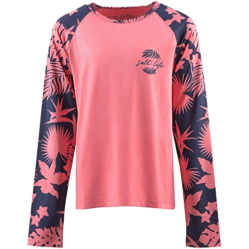 Salt Life Escapism Slx Youth Long Sleeve Stretch Fit Shirt, Coral Heather, X-Large #TOP24