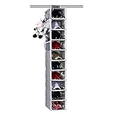 KEEGH Hat Organizer for Closet Hanging Hat Rack Cap Holder Closet Organizer for Baseball Storage 10 Shelf Cap Organizer with Dust Cover and Side Mesh Pockets