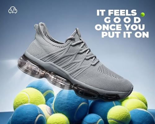 Image of Men's Air Running Shoes Non Slip Workout Casual Sport Shoes for Men Basketball Sneakers Fashion Tennis Sport Fitness Cross Trainers