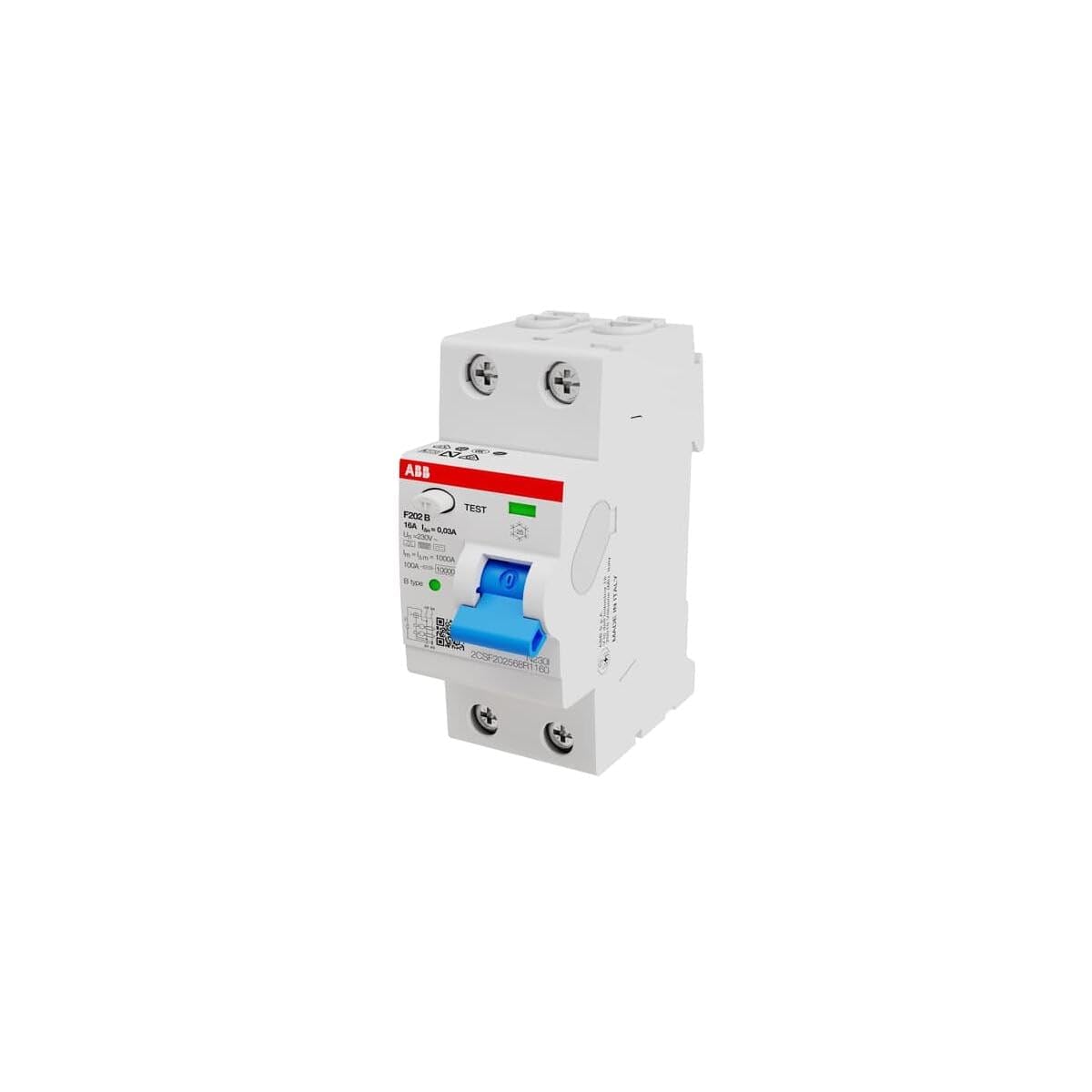 FI-Schutzschalter Typ B 2P 16A 30mA 3kA ABB F202B-16/0,03