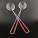 2Pcs Stainless Steel Strainer Spoons Boba Spoon Scoop Hot Pot Strainer Spoons Ladle Wire Cooking Skimmers Spoon with Handle for Hot Pot, Meatball, Kitchen Baking Oil Filter, 2 Sizes