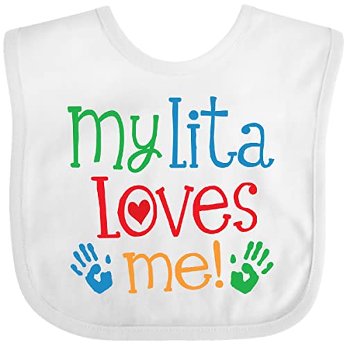 inktastic My Lita Loves Me Grandchild Baby Bib