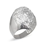 Inmaculada Romero IR Cristo de los Gitanos Cabeza Anillo en Plata Ley 925m macizo hombre 22mm. ancho cabeza