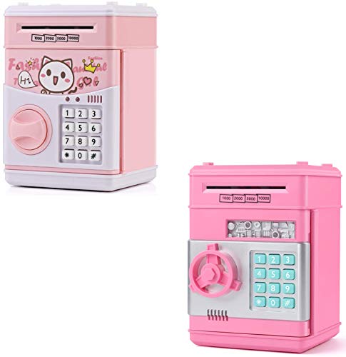 KMiKE Electronic Piggy Bank for Kids Cash Coin Cartoon ATM Money Saver Coin Bank for Kids with Password Great Gift Toy for Kids Children