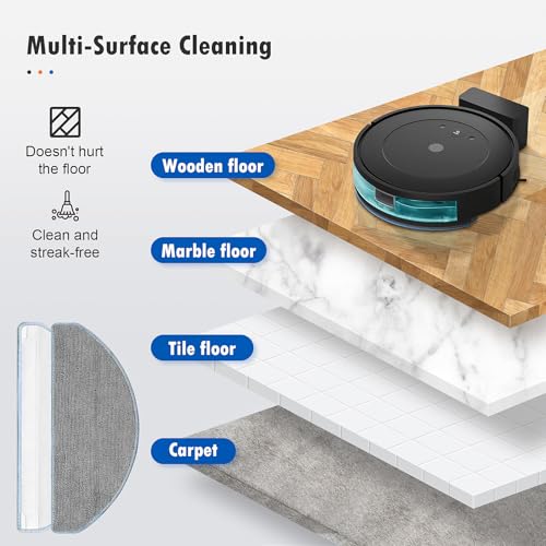Image of 6 Pack Mop Replacement for iRobot Roomba Combo Essential Robot Vacuum & Mop Y0140 / Y0110 / Q011 / Q012 / Q052 / Roomba 104 / Roomba 105 Combo, Microfiber Washable Mopping Pads