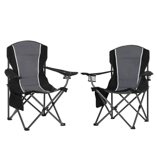 2 Pack Oversized Silla de Camping para Adultos, Sillas para Exterior Soporta 350 LBS