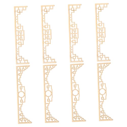 KONTONTY 8pezzi Paravento Giapponese in Miniatura Decorazione Per Case Delle Bambole Pannello in Legno Accessorio Design Culturale Per Modelli Interni