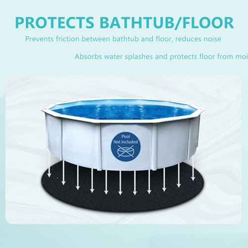 Tapis de sol rond pour piscine 12ft de couleur bleue - 3