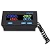 Digital Voltmeter Ammeter Panel, 8 in 1 Multifunctional Power Meter AC Energy Monitor Multimeter Panel Voltage Amperage Detector with LCD Display for Various Batteries (100A)