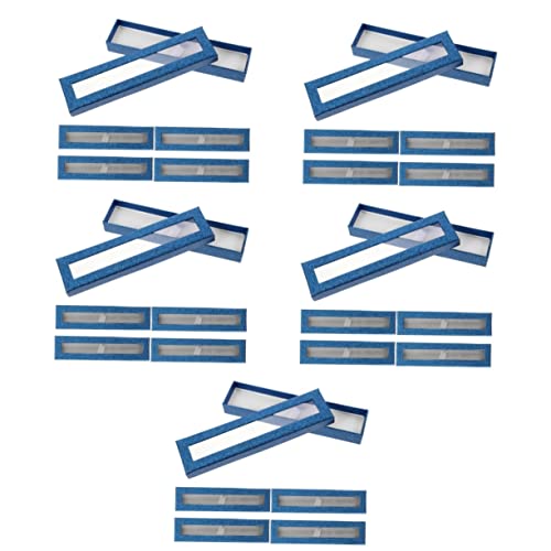 KALLORY 25 Piezas Estuche Portabolígrafos Cielo y Tierra Cajas De Bolígrafos De Regalo Vacías Bolsa De Lápiz Transparente Lápices De Colores Cajas Carton Titular De La Pluma Papel Collar