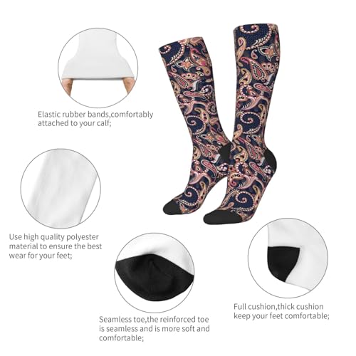 Image of Knee High Socks for Women Girls Fashion Women's Festival Stockings for Casual Running Work Travel