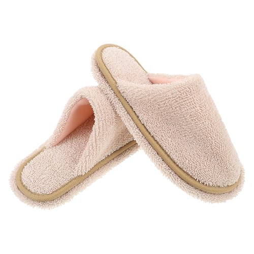 PENIKOKO Pantoufles de Nettoyage pour Sols Beige M – Pantoufles-serpillères Lavables et Amovibles, Dépoussiérants Silencieux Adaptés Parquet, Carrelage et Stratifié, Entretien Maison Facile