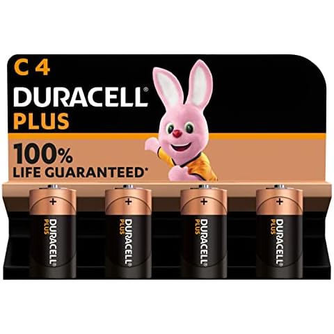 Duracell Plus MN1400 Alkaline C Batteries 4-Pack Cover