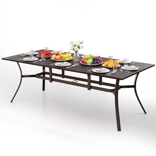 ADREAK 82.7 Inch E-Coated Metal Table