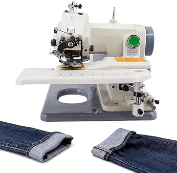 Professional Blind Stitch Hemming Machine, Portable Blind Stitch Hemming Machines, Sewing and Embroidery Machine, 1200rpm Speed, 3-8mm Needle Pitch, Single Thread Chain Stitch, with Pedal