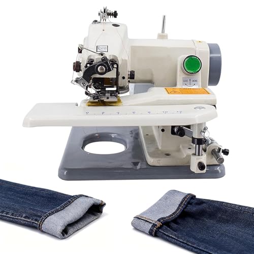 Professionale Portatile Blind Hemming Macchina da Cucire 1200RPM Metallo Corpo Regolabile Stitto 3-8mm Singola Catena di Filo Punto con Piedi Pedale per Sartori Casa Artigiani silenziosi Prestazioni s