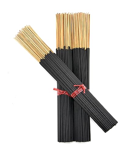 1000 Unscented Charcoal Black Incense Sticks 11" Bulk - 100% Natural Charcoal, Joss and Bamboo Punk Blanks - Great for DIY Aromatherapy Incense Making.