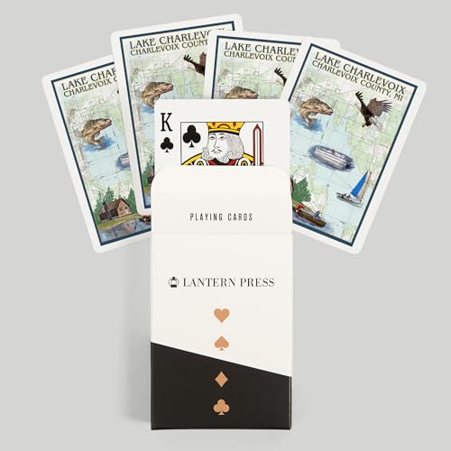 Mazo de 52 Cartas Poker Carta Náutica Lake Charlevoix miniatura 6