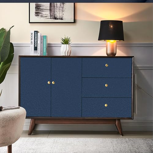Image of Yancorp 24 inchx394 inch /32.8' Matte Gray Blue Peel and Stick Wallpaper Removable Contact Paper for Cabinets Self-Adhesive and Drawers Stick on Wall Paper for Bedroom Kitchen