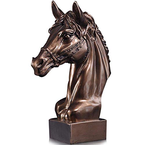 Statue de tête de cheval ornement en résine pour sublimer votre buffet de salon