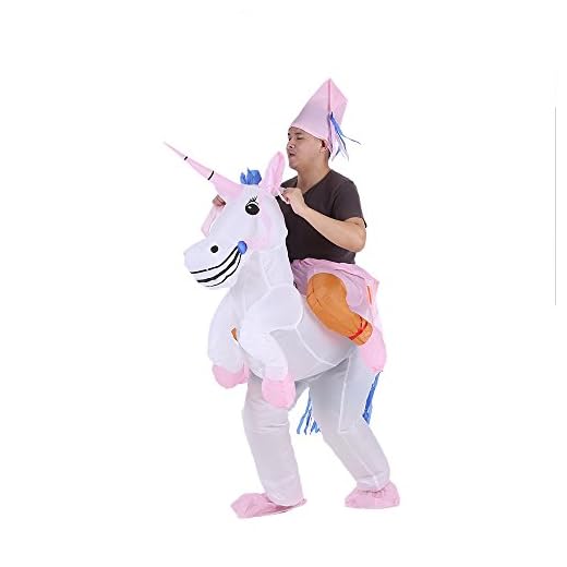 Anself - Disfraces Inflable De Unicornio Traje De Cosplay Fiesta,Para Adulto 1.6m-1.8m