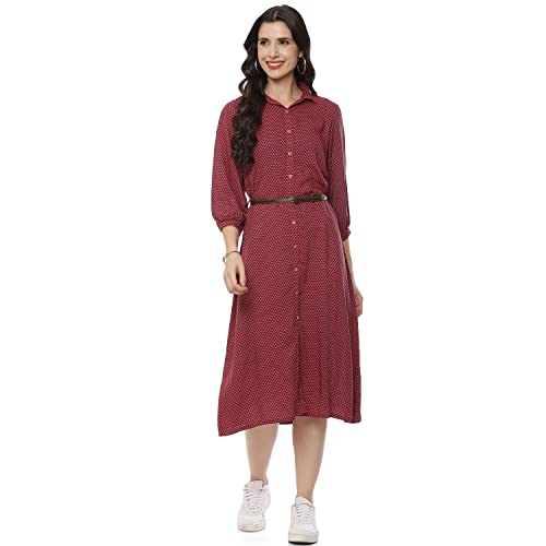 Image of Rangriti Fuchsia Liva Straight Dress for Women