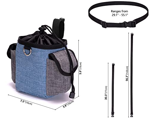 Dog Treat Pouch Built-In Poop Bag Dispenser, Ginsco Dog Treat Bag For Training, Dog Treat Training Pouch, Dog Training Treat Pouch With Waistband, Treat Pouches For Pet Training For Dog Walking Hiking #TOP2
