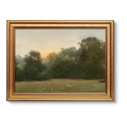 Image of VIYYIEA Vintage Gold Framed Wall Art for Living Room, Sunrise Canvas Prints Home Decor, Oil Painting Picture, Bedroom Wall Decor Gifts for Friends or Family -【Sunrise】-(16L x 12W)