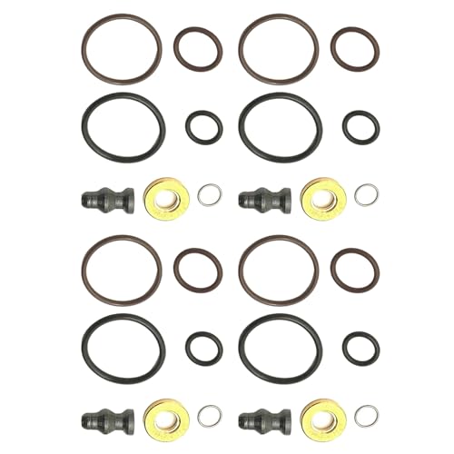 Image of PartsFlow Fuel Injector Seal Repair Kit For 1998 1999 2004 2005 Volkswagen Golf TDI 2005 2006 2007 2008 2009 Volkswagen Jetta TDI Audi A2 1.2L TDI 1.4L