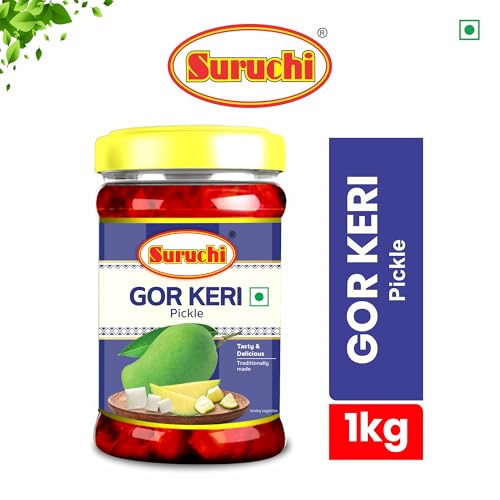 Image of Suruchi Gor Keri Pickle - 1kg | Meetha Aam Ka Achar | Sweet Gujarati Gor Keri Mango Chutney | Authentic Indian Mango Pickle (Pack of 1)