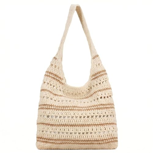 Bolso de playa tejido artesanal tote borde bohemio mujer miniatura 1