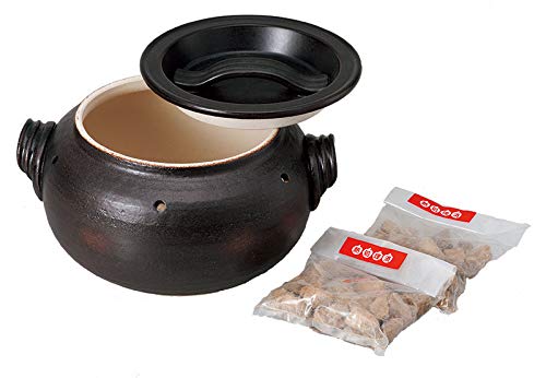 Amazon｜石焼き芋鍋 「 いも太郎 」焼石2袋付き 萬古焼 三鈴陶器｜土鍋