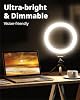 Lámpara de anillo de escritorio UBeesize de 12" con soporte y soporte para teléfono - Luz de estudio ajustable para fotografía, reuniones Zoom, YouTube, TikTok, transmisión en vivo 5