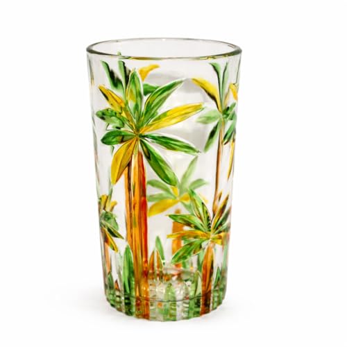 Vasos de cristal de diseño redondo y elegante color verde para mesas sofisticadas 4