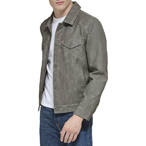 Image of Levi's Men's Faux Leather Classic Trucker Jacket