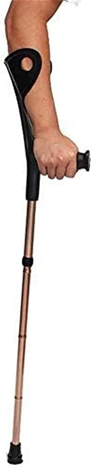 Muletas de antebrazo Bastones ajustables Muleta de codo plegable aleación de aluminio cuatro pliegues codo antebrazo muleta codo muletas plegables asistencia de aluminio altura ultraligera ajustable