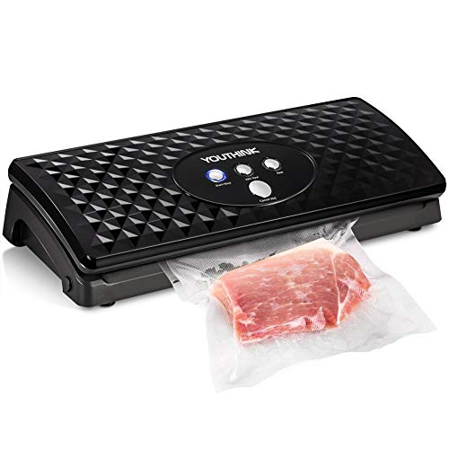 [BF Sale] Vacuum Sealer Machine for Food Preservation, Automatic Vacuum Sealing System for Food Saver with Sealer Packing Bags and Foam Gaskets, Dry/Moist Food Modes, Lower Noise, Household