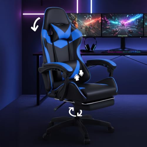 Cadeira Gamer Ergonômica Reclinável Confortável Com Apoio Para Os...
